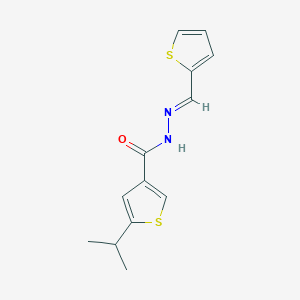 molecular formula C13H14N2OS2 B5869622 5-isopropyl-N'-(2-thienylmethylene)-3-thiophenecarbohydrazide 