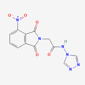 molecular formula C12H8N6O5 B5869626 2-(4-nitro-1,3-dioxo-1,3-dihydro-2H-isoindol-2-yl)-N-4H-1,2,4-triazol-4-ylacetamide 