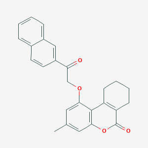 3-methyl-1-[2-(2-naphthyl)-2-oxoethoxy]-7,8,9,10-tetrahydro-6H-benzo[c]chromen-6-one