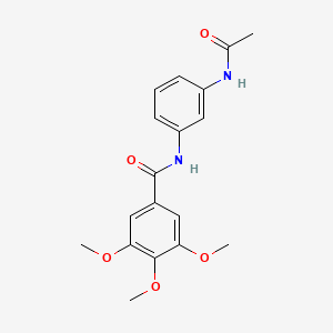 molecular formula C18H20N2O5 B5869644 N-[3-(acetylamino)phenyl]-3,4,5-trimethoxybenzamide 