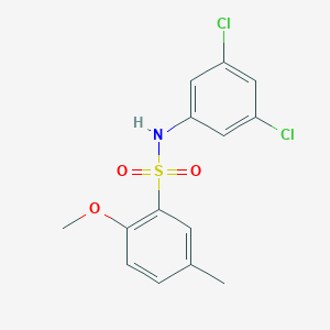 molecular formula C14H13Cl2NO3S B5869648 N-(3,5-dichlorophenyl)-2-methoxy-5-methylbenzenesulfonamide 