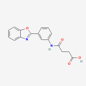 molecular formula C17H14N2O4 B5869650 4-{[3-(1,3-benzoxazol-2-yl)phenyl]amino}-4-oxobutanoic acid 