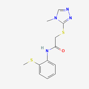 N-[2-(methylthio)phenyl]-2-[(4-methyl-4H-1,2,4-triazol-3-yl)thio]acetamide