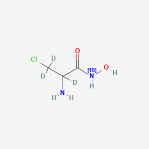 molecular formula C3H7ClN2O2 B586967 2-Amino-3-chloro-N-hydroxy-propanamide-15N,d3 CAS No. 1794713-69-1
