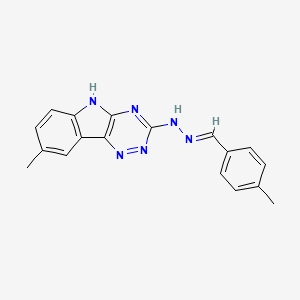 4-methylbenzaldehyde (8-methyl-5H-[1,2,4]triazino[5,6-b]indol-3-yl)hydrazone