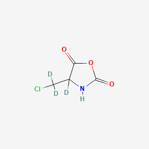 molecular formula C4H4ClNO3 B586970 4-(Chloromethyl)-2,5-oxazolidinedione-d3 CAS No. 1794713-40-8
