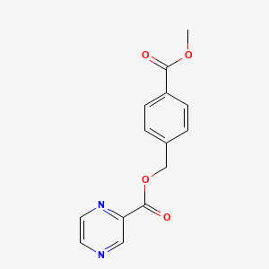 molecular formula C14H12N2O4 B5869709 4-(methoxycarbonyl)benzyl 2-pyrazinecarboxylate 