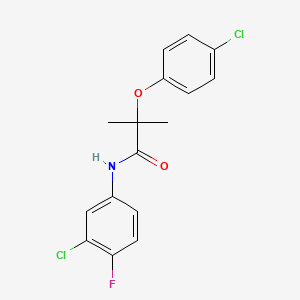 molecular formula C16H14Cl2FNO2 B5869718 N-(3-chloro-4-fluorophenyl)-2-(4-chlorophenoxy)-2-methylpropanamide 