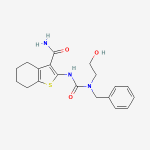 molecular formula C19H23N3O3S B5869735 2-({[benzyl(2-hydroxyethyl)amino]carbonyl}amino)-4,5,6,7-tetrahydro-1-benzothiophene-3-carboxamide 