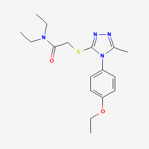 molecular formula C17H24N4O2S B5869737 2-{[4-(4-ethoxyphenyl)-5-methyl-4H-1,2,4-triazol-3-yl]thio}-N,N-diethylacetamide 