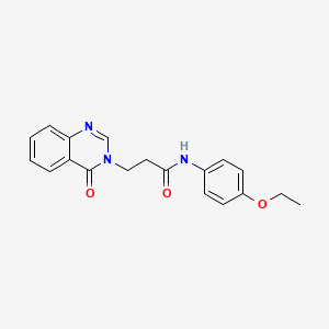 molecular formula C19H19N3O3 B5869798 N-(4-ethoxyphenyl)-3-(4-oxo-3(4H)-quinazolinyl)propanamide 