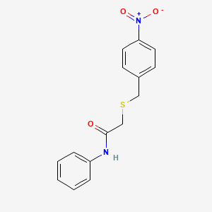 molecular formula C15H14N2O3S B5869812 2-[(4-nitrobenzyl)thio]-N-phenylacetamide 