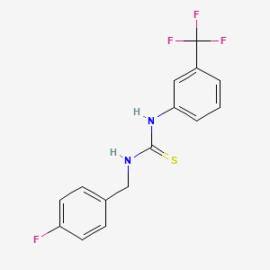 molecular formula C15H12F4N2S B5869817 N-(4-fluorobenzyl)-N'-[3-(trifluoromethyl)phenyl]thiourea 