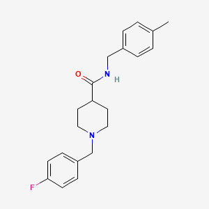 molecular formula C21H25FN2O B5869822 1-(4-fluorobenzyl)-N-(4-methylbenzyl)-4-piperidinecarboxamide 