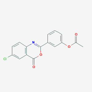 molecular formula C16H10ClNO4 B5869829 3-(6-chloro-4-oxo-4H-3,1-benzoxazin-2-yl)phenyl acetate 