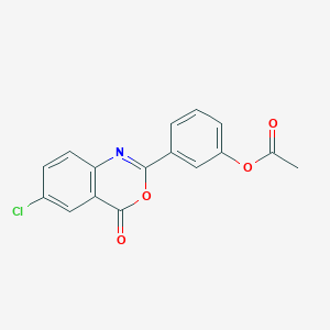 3-(6-chloro-4-oxo-4H-3,1-benzoxazin-2-yl)phenyl acetate