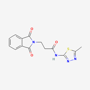 molecular formula C14H12N4O3S B5869840 3-(1,3-dioxo-1,3-dihydro-2H-isoindol-2-yl)-N-(5-methyl-1,3,4-thiadiazol-2-yl)propanamide 