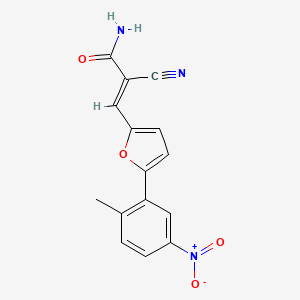 molecular formula C15H11N3O4 B5869849 2-cyano-3-[5-(2-methyl-5-nitrophenyl)-2-furyl]acrylamide 