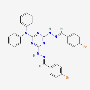 molecular formula C29H22Br2N8 B5869856 4-bromobenzaldehyde [6-(diphenylamino)-1,3,5-triazine-2,4-diyl]hydrazone 