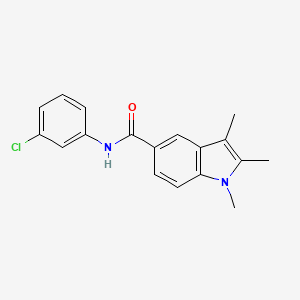 N-(3-chlorophenyl)-1,2,3-trimethyl-1H-indole-5-carboxamide