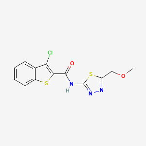 molecular formula C13H10ClN3O2S2 B5869879 3-chloro-N-[5-(methoxymethyl)-1,3,4-thiadiazol-2-yl]-1-benzothiophene-2-carboxamide 