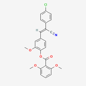 4-[2-(4-chlorophenyl)-2-cyanovinyl]-2-methoxyphenyl 2,6-dimethoxybenzoate