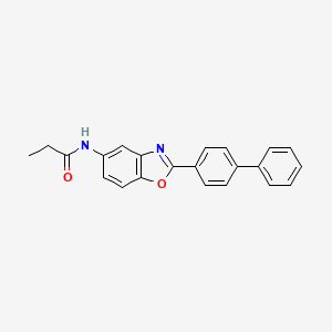molecular formula C22H18N2O2 B5869899 N-[2-(4-biphenylyl)-1,3-benzoxazol-5-yl]propanamide 