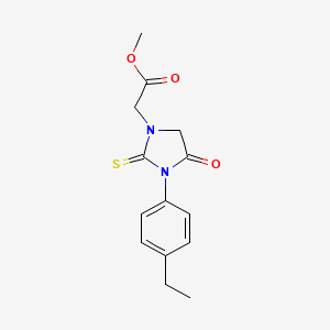 methyl [3-(4-ethylphenyl)-4-oxo-2-thioxo-1-imidazolidinyl]acetate