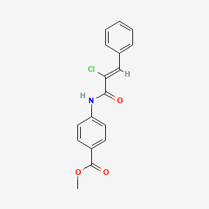 molecular formula C17H14ClNO3 B5869910 methyl 4-[(2-chloro-3-phenylacryloyl)amino]benzoate 