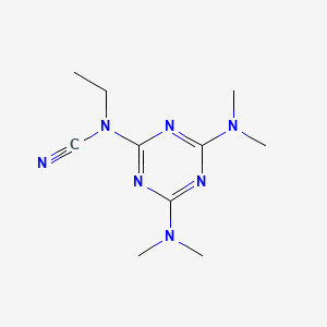 molecular formula C10H17N7 B5869918 [4,6-bis(dimethylamino)-1,3,5-triazin-2-yl]ethylcyanamide 