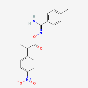 4-methyl-N'-{[2-(4-nitrophenyl)propanoyl]oxy}benzenecarboximidamide