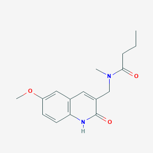 molecular formula C16H20N2O3 B5869926 N-[(2-hydroxy-6-methoxy-3-quinolinyl)methyl]-N-methylbutanamide 