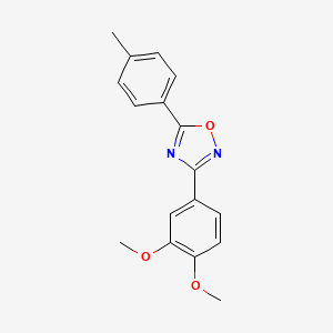 molecular formula C17H16N2O3 B5869932 3-(3,4-dimethoxyphenyl)-5-(4-methylphenyl)-1,2,4-oxadiazole 