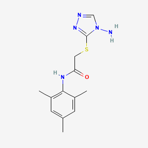 molecular formula C13H17N5OS B5869954 2-[(4-amino-4H-1,2,4-triazol-3-yl)thio]-N-mesitylacetamide 