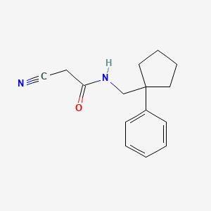 molecular formula C15H18N2O B5869973 2-cyano-N-[(1-phenylcyclopentyl)methyl]acetamide 