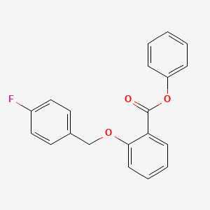 molecular formula C20H15FO3 B5869979 phenyl 2-[(4-fluorobenzyl)oxy]benzoate 