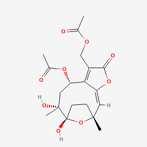 molecular formula C19H24O9 B586998 Diacetylpiptocarphol CAS No. 101628-29-9