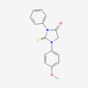 molecular formula C16H14N2O2S B5869984 1-(4-methoxyphenyl)-3-phenyl-2-thioxo-4-imidazolidinone 