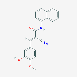 2-cyano-3-(3-hydroxy-4-methoxyphenyl)-N-1-naphthylacrylamide