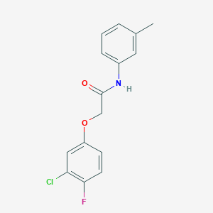 molecular formula C15H13ClFNO2 B5870008 2-(3-chloro-4-fluorophenoxy)-N-(3-methylphenyl)acetamide 