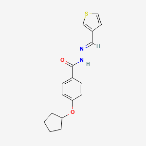 4-(cyclopentyloxy)-N'-(3-thienylmethylene)benzohydrazide