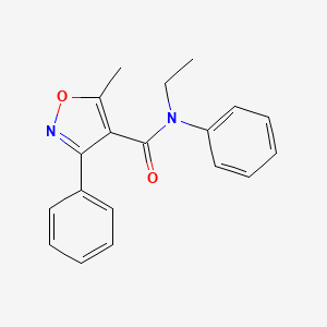 molecular formula C19H18N2O2 B5870016 N-ethyl-5-methyl-N,3-diphenyl-4-isoxazolecarboxamide 
