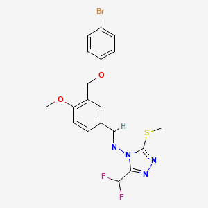 N-{3-[(4-bromophenoxy)methyl]-4-methoxybenzylidene}-3-(difluoromethyl)-5-(methylthio)-4H-1,2,4-triazol-4-amine