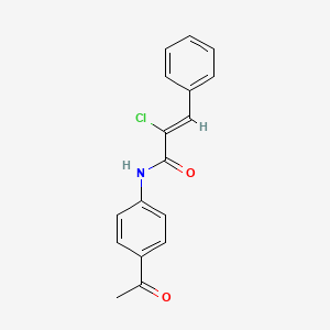 molecular formula C17H14ClNO2 B5870069 N-(4-acetylphenyl)-2-chloro-3-phenylacrylamide 