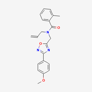 molecular formula C21H21N3O3 B5870079 N-allyl-N-{[3-(4-methoxyphenyl)-1,2,4-oxadiazol-5-yl]methyl}-2-methylbenzamide 