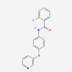 molecular formula C18H13FN2O2 B5870086 2-fluoro-N-[4-(3-pyridinyloxy)phenyl]benzamide 