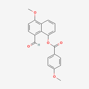 molecular formula C20H16O5 B5870093 8-formyl-5-methoxy-1-naphthyl 4-methoxybenzoate 