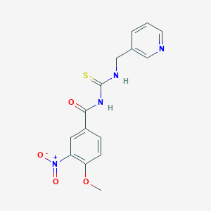 molecular formula C15H14N4O4S B5870107 4-methoxy-3-nitro-N-{[(3-pyridinylmethyl)amino]carbonothioyl}benzamide 