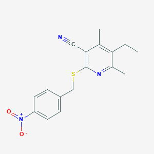 molecular formula C17H17N3O2S B5870118 5-ethyl-4,6-dimethyl-2-[(4-nitrobenzyl)thio]nicotinonitrile 