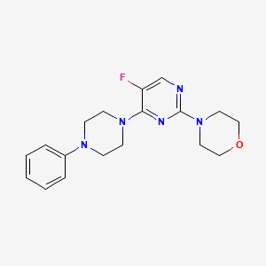 4-[5-fluoro-4-(4-phenyl-1-piperazinyl)-2-pyrimidinyl]morpholine